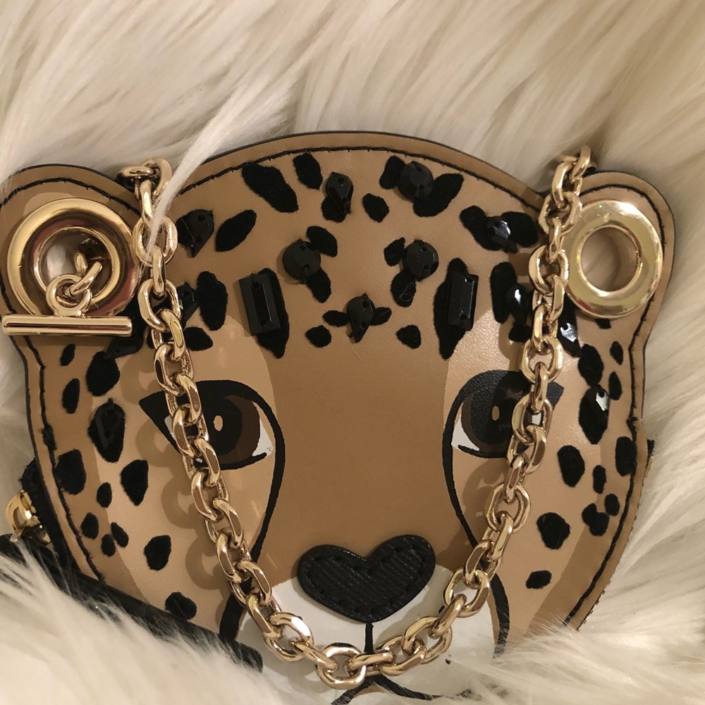 Kate Spade run wild leopard coin purse black - Picture 1 of 4
